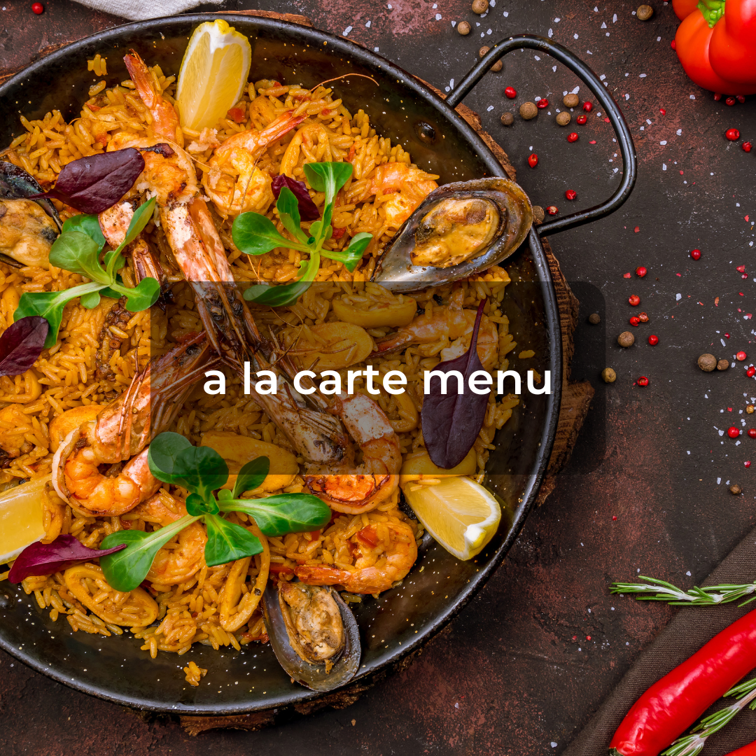 a la Carte Menu